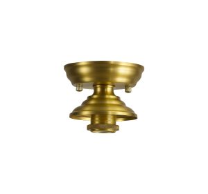Amara 13cm Flush Ceiling Light (FRAME ONLY), 1 x E27, Satin Gold