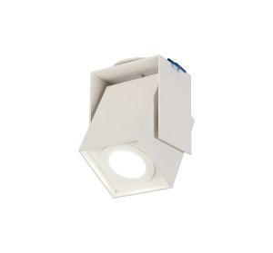 Tipobere Adjustable Square Spotlight, 1 Light GU10, Sand White, Cut Out: 62mm