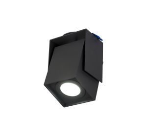 Tipobere Adjustable Square Spotlight, 1 Light GU10, Sand Anthracite, Cut Out: 62mm