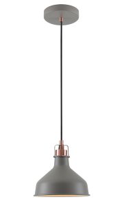 Tourish Small Pendant, 1 x E27, Sand Grey/Copper/White