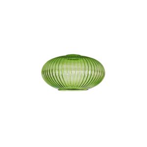 Urasawa 20cm Oval Sphere Ribbed Glass (G), Green