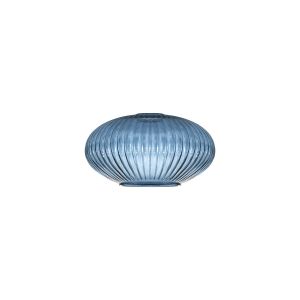 Urasawa 20cm Oval Sphere Ribbed Glass (G), Petrol Blue