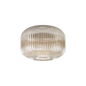 Urasawa 25cm Pumpkin Shaped Ribbed Glass (C), Champagne