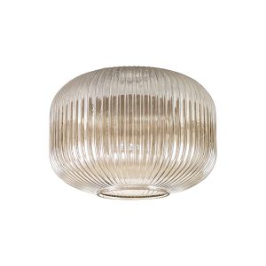 Urasawa 30cm Pumpkin Shaped Ribbed Glass (C), Champagne