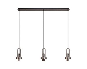 Urasawa Linear Suspension Kit, (FRAME ONLY), 3 x E27, Antique Silver/Matt Black