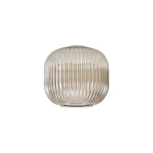 Urasawa 20cm Pumpkin Shaped Ribbed Glass (C), Champagne