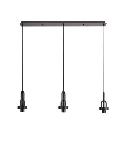 Urasawa Linear 3 Light Pendant, (FRAME ONLY), 3 x E27, Matt Black