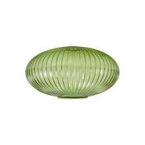 Urasawa 30cm Oval Sphere Ribbed Glass (G), Green