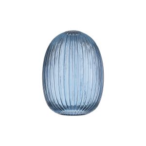 Urasawa 20cm Almond Ribbed Glass (F), Petrol Blue