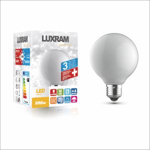 Value Classic  LED Globe 80mm E27 6.5W 4000K Natural White 806lm Dimmable Opal Finish 3yrs Warranty