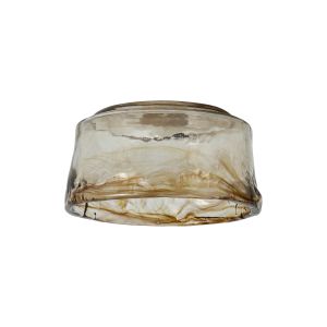 Luxe Bowl Cloudy Glass Shade (A), Brown / Clear