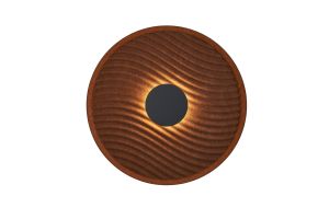 Acustic 45cm Round Wall Light, 5W LED, 3000K, 475lm, Coffee, 3yrs Warranty