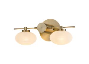 Addie Wall Lamp, 2 Light G9, Antique Brass/Opal A Glass