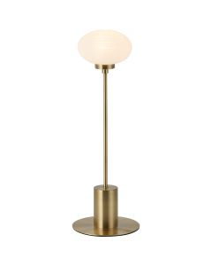 Addie Table Lamp, 1 Light G9, Antique Brass/Opal A Glass