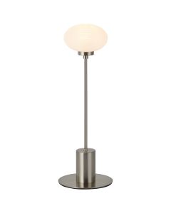 Addie Table Lamp, 1 Light G9, Satin Nickel/Opal A Glass