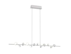 Adn 12 Light Linear Pendant 100cm, 36W LED, 3000K, 2150lm, White, 3yrs Warranty