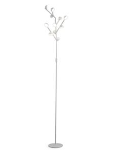 Adn 10 Light Floor Lamp 158cm, 30W LED, 3000K, 1650lm, White, 3yrs Warranty