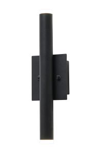 Rita 1+1 Up & Down Light Wall Light, 6W LED, 4000K, 390lm, IP44, Satin Black, 3yrs Warranty