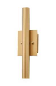 Rita 1+1 Up & Down Light Wall Light, 6W LED, 4000K, 390lm, IP44, Satin Gold, 3yrs Warranty