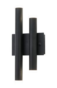 Rita 2+2 Light Wall Light, 12W LED, 4000K, 740lm, IP44, Satin Black, 3yrs Warranty