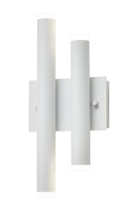 Rita 2+2 Light Wall Light, 12W LED, 4000K, 740lm, IP44, Satin White, 3yrs Warranty