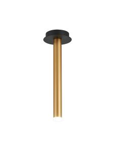 Rita 1 Pendant With 350mm Tube, 5W LED, 4000K, 325lm, IP44, Satin Black/Satin Gold, 3yrs Warranty