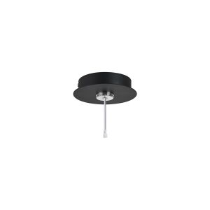 Rita 12cm Round 1 DC Plug Canopy/Ceiling Rose Kit (FRAME ONLY, Incl Driver) For Rita Only, (IP44 When With Tube) Satin Black, 3yrs Wty