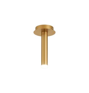 Rita 1 Pendant With 200mm Tube, 5W LED, 4000K, 325lm, IP44, Satin Gold, 3yrs Warranty