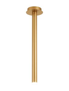 Rita 1 Pendant With 510mm Tube, 5W LED, 4000K, 325lm, IP44, Satin Gold, 3yrs Warranty