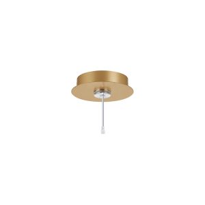 Rita 12cm Round 1 DC Plug Canopy/Ceiling Rose Kit (FRAME ONLY, Incl Driver) For Rita Only, (IP44 When With Tube) Satin Gold, 3yrs Wty