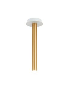 Rita 1 Pendant With 350mm Tube, 5W LED, 4000K, 325lm, IP44, Satin White/Satin Gold, 3yrs Warranty