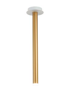 Rita 1 Pendant With 510mm Tube, 5W LED, 4000K, 325lm, IP44, Satin White/Satin Gold, 3yrs Warranty