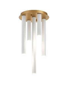 Rita 30cm Round 5 Ceiling Light, 25W LED, 4000K, 1625lm, IP44, Satin Gold/Satin White, 3yrs Warranty