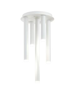 Rita 30cm Round 5 Ceiling Light, 25W LED, 4000K, 1625lm, IP44, Satin White, 3yrs Warranty
