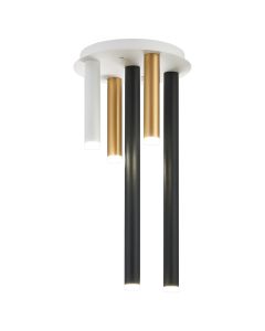Rita 30cm Round 5 Ceiling Light, 25W LED, 4000K, 1625lm, IP44, Satin White/Satin Black/Satin Gold, 3yrs Warranty