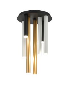 Rita 32cm Round 7 Ceiling Light, 35W LED, 4000K, 2275lm, IP44, Satin Black/Satin Gold/Satin White, 3yrs Warranty