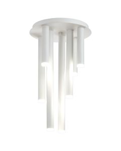 Rita 32cm Round 7 Ceiling Light, 35W LED, 4000K, 2275lm, IP44, Satin White, 3yrs Warranty