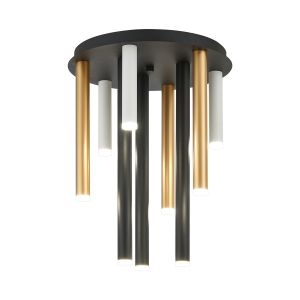 Rita 35cm Round 9 Ceiling Light, 45W LED, 4000K, 2925lm, IP44, Satin Black/Satin Gold/Satin White, 3yrs Warranty
