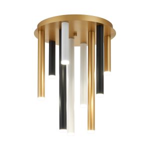 Rita 35cm Round 9 Ceiling Light, 45W LED, 4000K, 2925lm, IP44, Satin Gold/Satin Black/Satin White, 3yrs Warranty