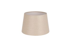 Alessandro Round, 30x20cm Fabric Shade (E), Ivory/White Laminate