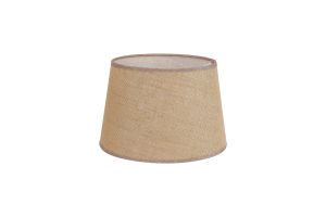 Alessandro Round, 30x20cm Fabric Shade (E), Taupe/White Laminate