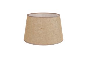 Alessandro Round, 35x22cm Fabric Shade (F), Taupe/White Laminate