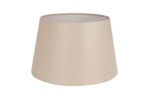 Alessandro Round, 45x28cm Fabric Shade (H), Ivory/White Laminate