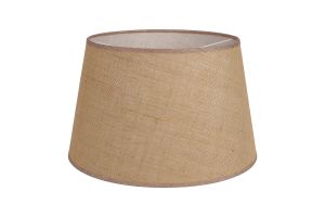 Alessandro Round, 45x28cm Fabric Shade (H), Taupe/White Laminate