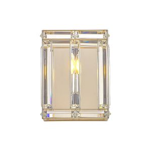 Koka Square Wall Light, 1 Light E14, Polished Nickel
