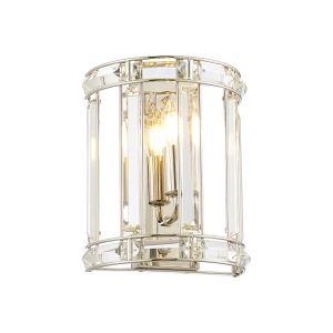 Koka Wall Light, 1 Light E14, Polished Nickel