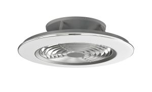Alisio 70W LED Dimmable Ceiling Light With Built-In 35W DC Reversible Fan, Chrome/Grey Finish c/w Remote Control and APP Control, 4900lm