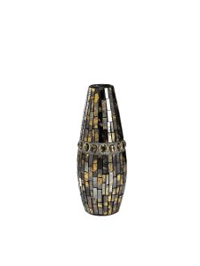 (DH) Almira Mosaic Vase Small Brown/French Gold