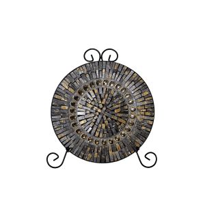 (DH) Almira Mosaic Platter Brown/French Gold