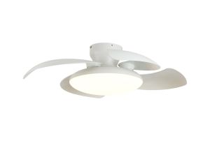 Aloha II 49cm 40W LED Dimmable Ceiling Light With Built-In 25W DC Fan, 3000-5000K Remote Control, 6400lm, White, 5yrs Warranty